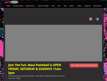 Tablet Screenshot of mauipaintball.com